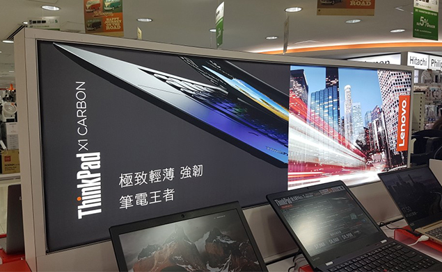 香港某商場室內(nèi)雙面卡布燈箱解決方案